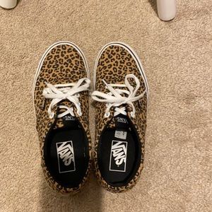 Vans size 7 cheetah print